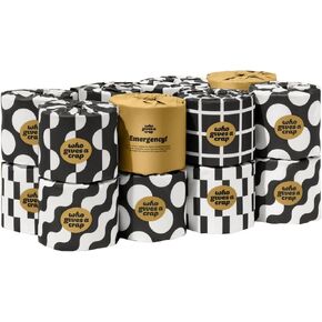 Who Gives A Crap | 100% Recycled Toilet Paper, 24 Rolls, 330 Sheets, Biodegradable & Ecofriendly, Soft & Strong, Virgin Tree Free, Bulk Toilet Paper