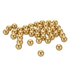 uxcell 40 Pcs Precision Solid Brass Bearing Balls 7mm Industrial Brass Ball Spheres for Machinery, Automotive, and DIY (H62 Brass)