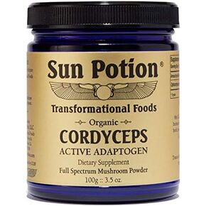 Sun Potion Transformational Foods! Tonic Herbs and Superfoods Organic Powder Drink! Blends of Medicinal Plants, Adaptogenic Mushrooms, Algae, and Superfoods! Choose Your Powder Drink! (CORDYCEPS)