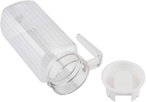 Acrylic Pitcher with Lid,500ml Acrylic Transparent Bottle Striped Water Ice Cold Jug with Lid for Bar Home (500ML) in Saudi Arabia