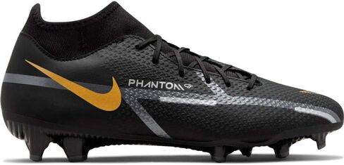 Nike Men's Phantom GT2 DF Academy FG/MG Black/Gold 8 in Saudi Arabia