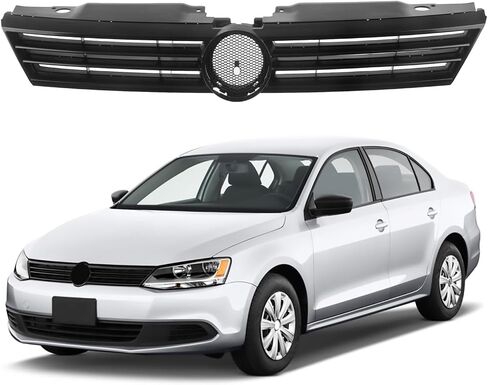 CarPartsDepot Front Bumper Lower Grille Grill Black Plastic Compatible for 2011-2014 Jetta Fits 5C6853671RYP VW1036120 in Saudi Arabia