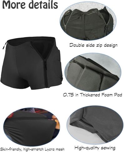 Kids Padded Shorts-Zipper HIPS Protectective Gear for Cycling Snowing Ski Skating, 3D HIPS Pads for Butt Tailbone in Kuwait