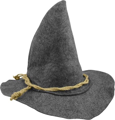 Adult Deluxe Felt Scarecrow Hat - Oktoberfest Wizard Witch Hillbilly Costume Hat, Black, One Size in Saudi Arabia