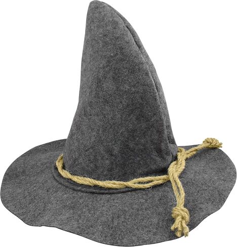 Adult Deluxe Felt Scarecrow Hat - Oktoberfest Wizard Witch Hillbilly Costume Hat, Black, One Size in Saudi Arabia