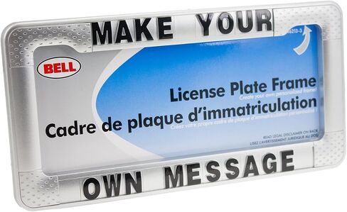 Bell Automotive 22-1-46452-9 Universal Make your Message Personalized License Plate Frame, Black in Saudi Arabia
