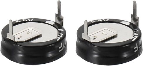 PATIKIL 2 Pcs 5.5V Super Capacitors, 1F H-Shaped Button Capacitor High Energy Low Resistance High Consistency for AC Motor Power Display Screen, Black in Saudi Arabia