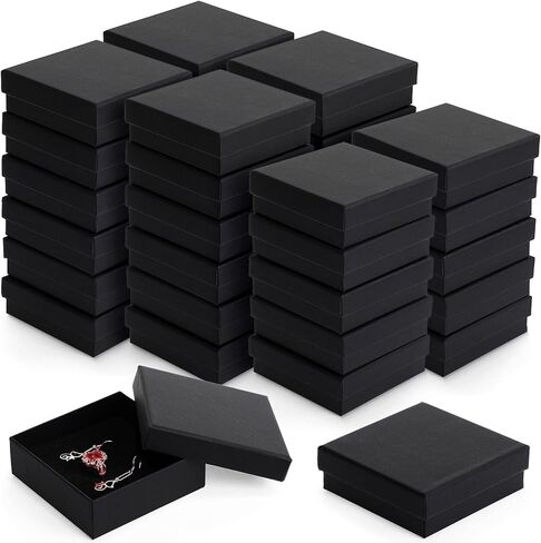 Batiyeer 36 Pcs Cardboard Jewelry Gift Boxes Jewelry Boxes Packaging Small Earring Gift Box with Lids for Necklace Ring Bracelet Party (3.2 x 2 x 1 Inch) in Kuwait