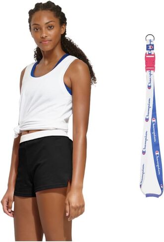 شورت نسائي أصلي من Soffe - أسود + حزمة سلسلة مفاتيح | مزيج من القطن والبوليستر المريح | ملحق أنيق وملائم (الولايات المتحدة، ألفا، متوسط، عادي، عادي، أسود) in Kuwait