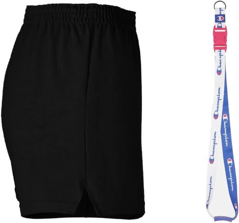 شورت نسائي أصلي من Soffe - أسود + حزمة سلسلة مفاتيح | مزيج من القطن والبوليستر المريح | ملحق أنيق وملائم (الولايات المتحدة، ألفا، متوسط، عادي، عادي، أسود) in Kuwait