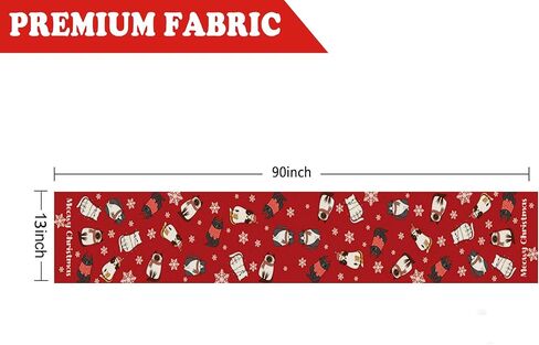 Cat Christmas Table Runner Meowy Christmas Snowflake Red Table Decoration for Winter Xmas Holiday Kitchen Dining Home Party 13x72 Inch in Saudi Arabia