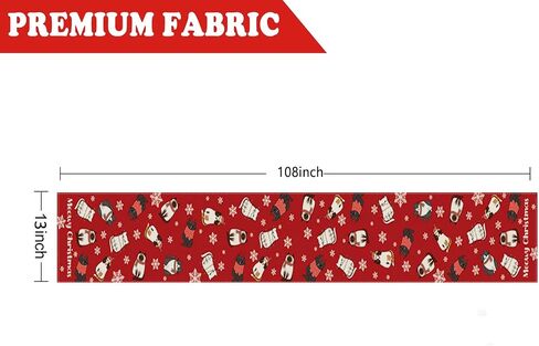 Cat Christmas Table Runner Meowy Christmas Snowflake Red Table Decoration for Winter Xmas Holiday Kitchen Dining Home Party 13x72 Inch in Saudi Arabia