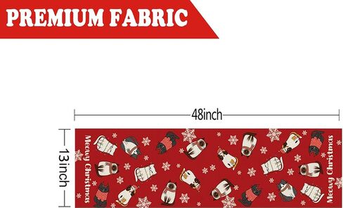 Cat Christmas Table Runner Meowy Christmas Snowflake Red Table Decoration for Winter Xmas Holiday Kitchen Dining Home Party 13x72 Inch in Saudi Arabia