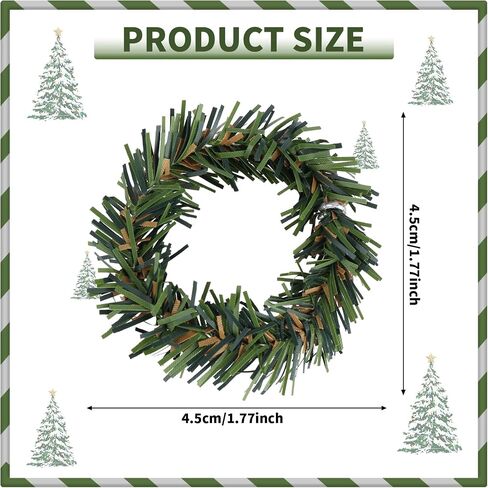 Amaxiu Christmas Napkin Rings, Set of 12 Pine Needles Napkin Holder with Red Berry Xmas Rattan Serviette Wreath Holiday Dinning Table Decorations for Christmas Party Supplies (B) in Saudi Arabia