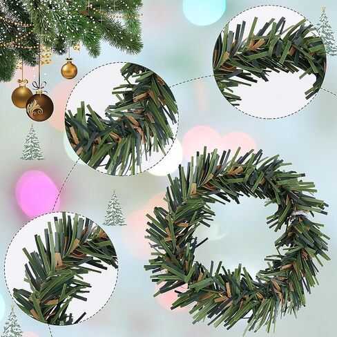 Amaxiu Christmas Napkin Rings, Set of 12 Pine Needles Napkin Holder with Red Berry Xmas Rattan Serviette Wreath Holiday Dinning Table Decorations for Christmas Party Supplies (B) in Saudi Arabia