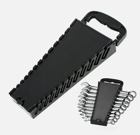 حامل/منظم مفاتيح ربط 12 أداة عالمية من إكستريم للميكانيكا، فتحات مطابقة، مقبض للحمل أو تعليق تخزين المرآب، أسود in Kuwait