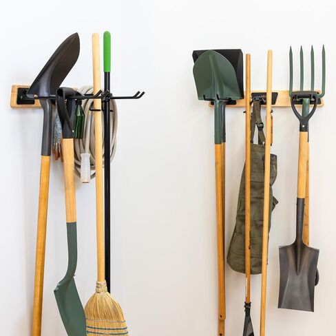 StoreYourBoard BLAT Tool Wood Yard Tool Organizer, Solid Steel Holds 125 lbs, Garage Wall Mount Hooks for Shovels Rakes Brooms Garden Hoses, Large in Saudi Arabia