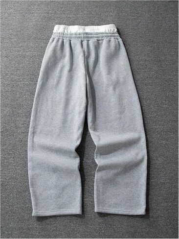 Men's Baggy Sweatpants Drawstring Elastic Waist Y2K Loose Wide Leg Long Pants with Pockets in Kuwait