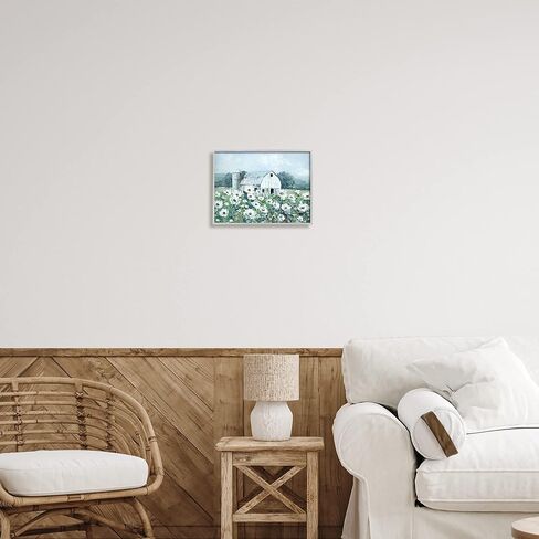 Stupell Industries Rural Anemone Flower Meadow White Farmland Barn Framed Wall Art, Design By Sally Swatland in Saudi Arabia