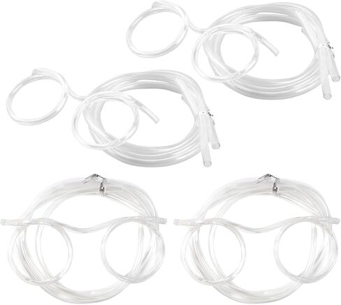 Straw Glasses, Funny Straw Glasses for adults, Crazy Eyeglass Glasses Straw for Birthday, DIY Fun Activities, Kids Party, Party Supplies, Game Ideas (1 Pcs, Crystal) in Saudi Arabia