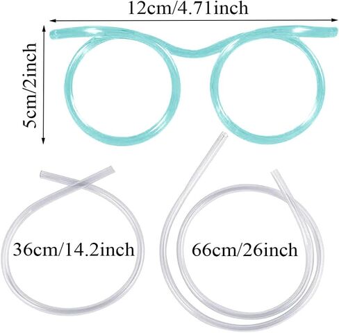 Straw Glasses, Funny Straw Glasses for adults, Crazy Eyeglass Glasses Straw for Birthday, DIY Fun Activities, Kids Party, Party Supplies, Game Ideas (1 Pcs, Crystal) in Saudi Arabia