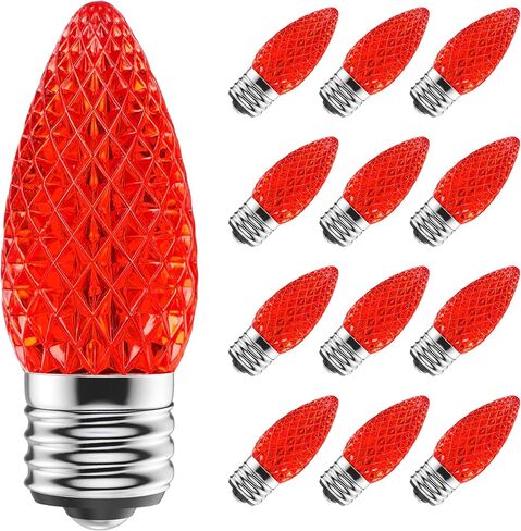 ترقية 50 حزمة C9 LED لمبات استبدال ضوء عيد الميلاد، مصابيح LED مقاومة للكسر لمآخذ قاعدة E17 لأضواء سلسلة عيد الميلاد، مصابيح قرية عيد الميلاد المقاومة للماء وخافتة للضوء في الهواء الطلق - أبيض دافئ in Saudi Arabia