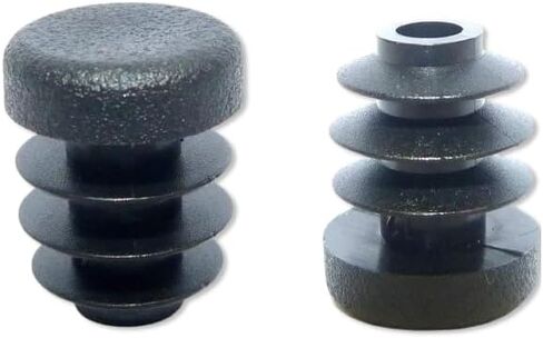 OGC (100 Pack) - 1/2 Inch OD Round Black for Plastic Plugs by Cap Cover Tube Durable Chair Glide Insert Finishing Plug in Kuwait