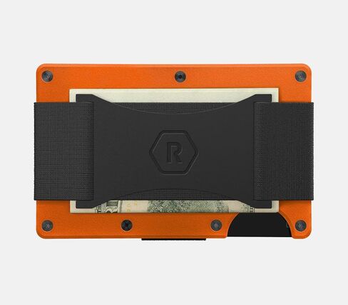 محافظ RIDGE للرجال - محفظة RFID النهائية للآباء المعاصرين - رفيعة وأنيقة ومحجبة RFID - محفظة للبطاقات وحزام النقود من ألياف الكربون (عنبر مزور) in Kuwait