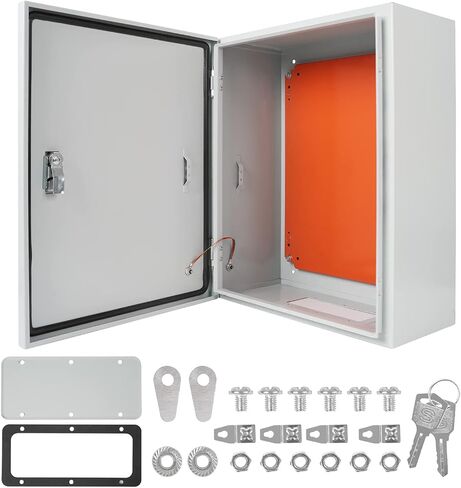 Cold Rolled Steel Electrical Box 23.6'' x 20'' x 8'' Indoor/Outdoor Thick Electrical Enclosure Box with Mounting Plate IP66 Weatherproof Anti-Rust and Anti-Corrosion (23.6'' x 20'' x 8'') in Saudi Arabia
