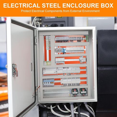 Cold Rolled Steel Electrical Box 23.6'' x 20'' x 8'' Indoor/Outdoor Thick Electrical Enclosure Box with Mounting Plate IP66 Weatherproof Anti-Rust and Anti-Corrosion (23.6'' x 20'' x 8'') in Saudi Arabia