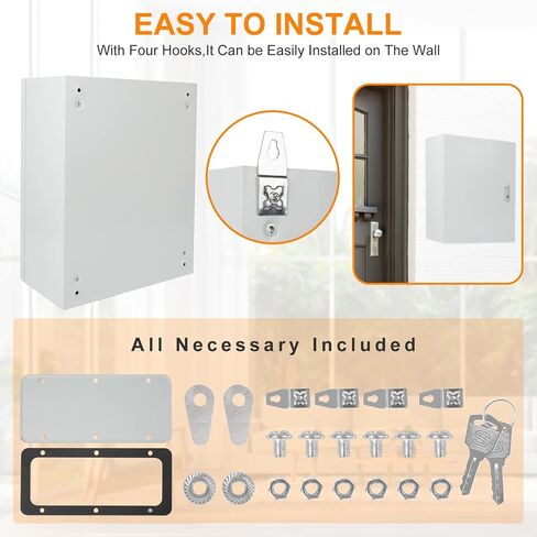 Cold Rolled Steel Electrical Box 23.6'' x 20'' x 8'' Indoor/Outdoor Thick Electrical Enclosure Box with Mounting Plate IP66 Weatherproof Anti-Rust and Anti-Corrosion (23.6'' x 20'' x 8'') in Saudi Arabia