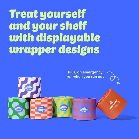 Who Gives A Crap | 100% Recycled Toilet Paper, 24 Rolls, 330 Sheets, Biodegradable & Ecofriendly, Soft & Strong, Virgin Tree Free, Bulk Toilet Paper in Saudi Arabia