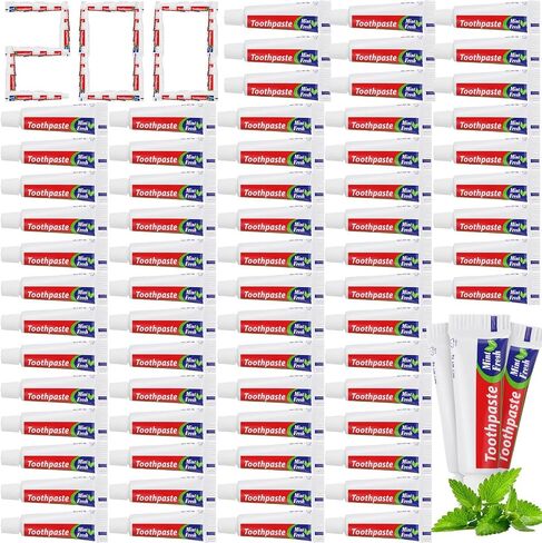 200 Pcs Mini Toothpaste Bulk Regular Toothpaste Clean Mint Toothpaste for Bad Breath, Helps Freshens Breath, Whitens Teeth Travel Size 0.18oz Toothpaste for Home Hotel Office School Camping in Saudi Arabia