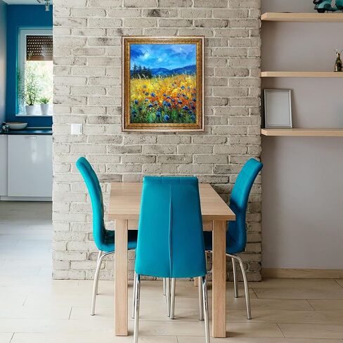 La Pastiche Cornflowers 45 نسخة طبق الأصل مع إطار Tuscan Crackle، 26 بوصة × 30 بوصة in Kuwait
