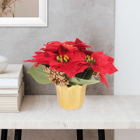 الاصطناعي عيد الميلاد البونسيتة نبات الصنوبر المخاريط عطلة الطاولة ترتيب الزهور عيد الميلاد ديكور المنزل مكتب in Kuwait