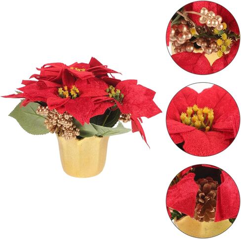 الاصطناعي عيد الميلاد البونسيتة نبات الصنوبر المخاريط عطلة الطاولة ترتيب الزهور عيد الميلاد ديكور المنزل مكتب in Kuwait