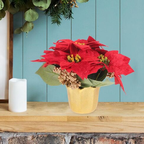 الاصطناعي عيد الميلاد البونسيتة نبات الصنوبر المخاريط عطلة الطاولة ترتيب الزهور عيد الميلاد ديكور المنزل مكتب in Kuwait