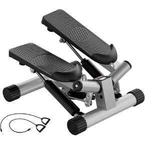 Steppers for Exercise at Home, Adjustable Height Stair Stepper with Resistance Bands for Home Fitness, Mini Steppers Workout Equipment, 265 lbs Capacity