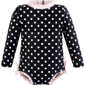 Hudson Baby Baby Girl's Rashguard Toddler Swimsuit, Paisley Punch, 3T