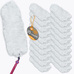 Duster Refills Compatible with O-Ceda.r | Disposable Replacement Duster Refill | Made from Microfiber Material | Dusts 3 Times More Than Traditional Feather Dusters (20 Count)