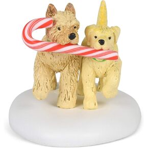 Department 56 Village Collection Accessories Peppermint Pups Figurine, 1.375 Inch, Multicolor