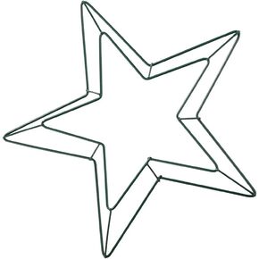 DOITOOL Star Wreath Frame,11.8 Inch Christmas Metal Wire Wreath,Star Shaped Wreath Rings,Floral Wreath Crafts Hoops for Xmas Birthday New Year Wedding Decorations
