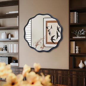 ironsmithn Wall Mirror Mounted Round Decorative Mirrors for Bathroom Vanity, Living Room or Bedroom
