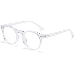 Round Blue Light Blocking Glasses for Women Men Vintage Thick Acetate Frame Computer Eyeglasses