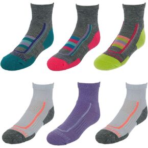 Fruit of the Loom Girl's Active Cushioned Ankle Socks (Pack of 6)