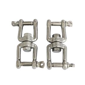Heyous Double Shackle Swivel Ring M10 Stainless Steel Fork Universal Swivel Ring Marine Hardware Lifting Attachment Shackle Carabiner Rolling Shackle Unit