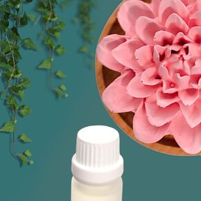 Aroma Diffuser Diatomite Carnation Flower with Wooden Stand Essential Oil Diffuser with Aromatherapy Fig Fragrance Oil Diffusers for Home, Room Decor | 10 ML (Diatomite Carnation Flower (Pink))
