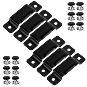 6Pcs Tape Measure Holder Clips Set Tape Measure Clip Metal Measuring Tape Clip Measuring Tape Belt Holder Bench Belt Universal Tool with Fitting Screws for Drill Leather Pocket Tool, Black
