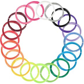 uxcell 3D Pen Filament Refills, 20 Colors 3D Pen ABS Filament 1.75mm, 10 Feet Each Color, 200 Feet in Total, PLA Filament 3D Pen Refills for 3D Drawing Pen