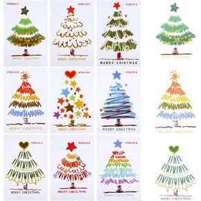 9 Sheets Christmas Window Clings Stickers, Christmas Reindeer Decal for Glass Windows Double Sided Static Window Decorations for Home Shop School Holiday Party Indoor Supplies (Style 1)